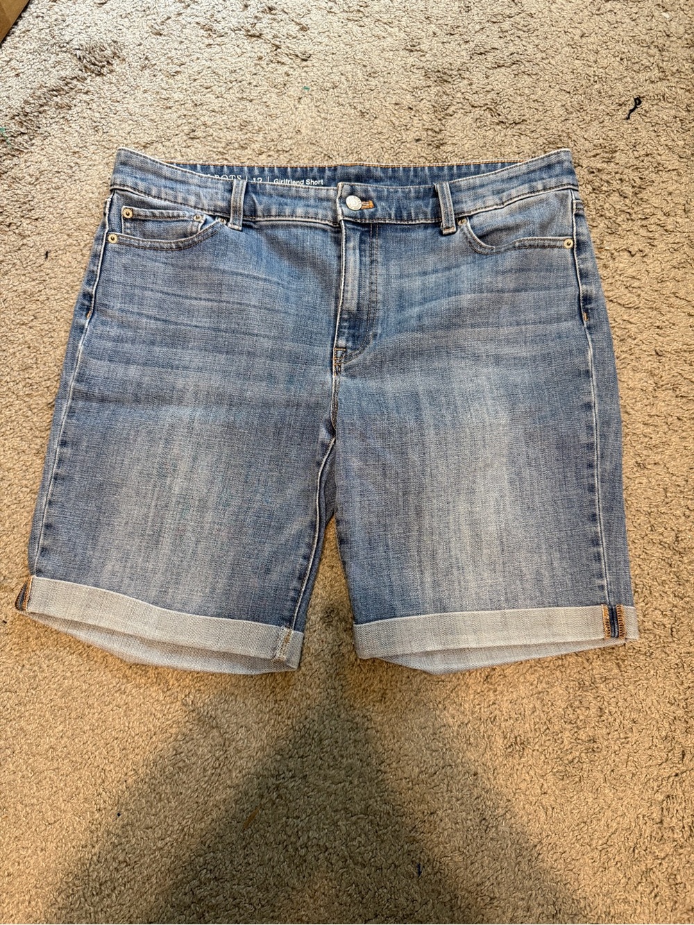 Talbots Light Blue Rolled Cuff Denim Shorts